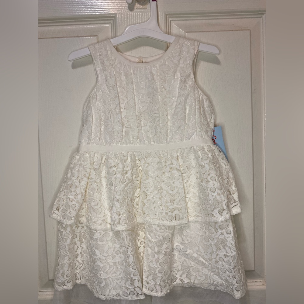 White lace toddler dress